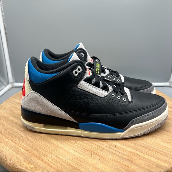 Nike Air Jordan 3 Retro OG‎ Rare Air Shoes IB8967-004 Men’s 8 Black Blue Red New main image 6